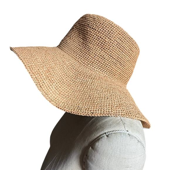 Lack of Color Women\'s Wide Brimmed Boater Summer Hat Size Medium